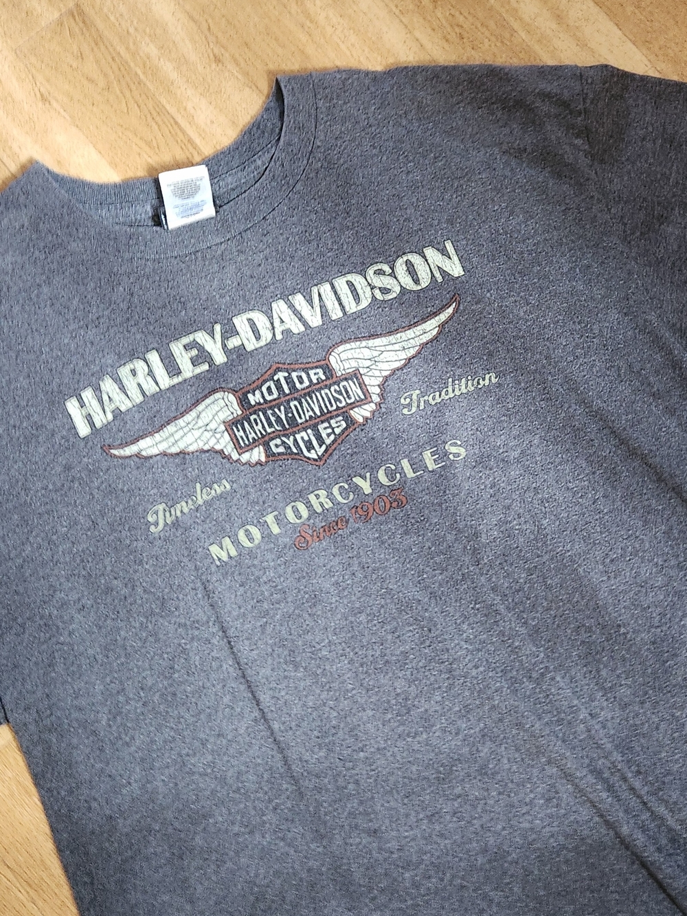 Harley-Davidson Dark Gray Graphic Wing Logo Tee